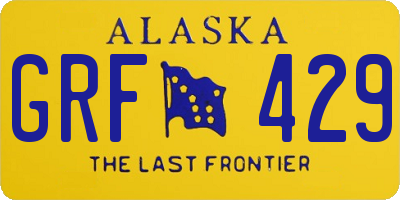 AK license plate GRF429