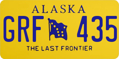 AK license plate GRF435