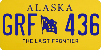 AK license plate GRF436