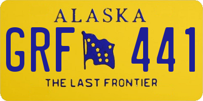 AK license plate GRF441