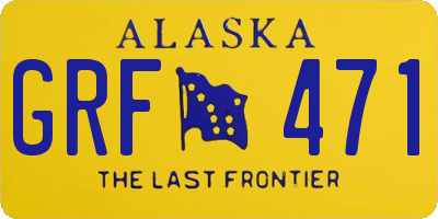 AK license plate GRF471