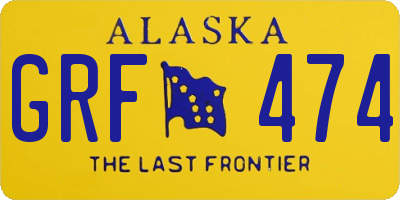 AK license plate GRF474