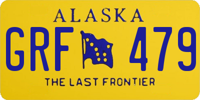 AK license plate GRF479