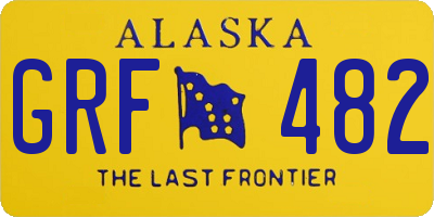 AK license plate GRF482