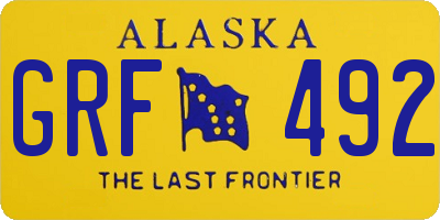 AK license plate GRF492