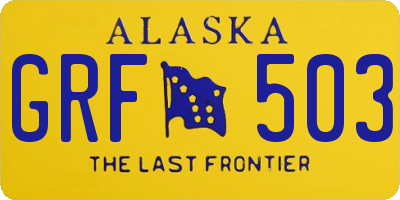 AK license plate GRF503