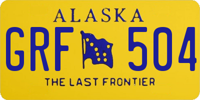 AK license plate GRF504