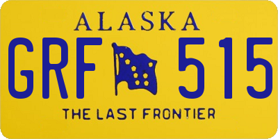 AK license plate GRF515