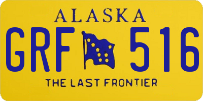 AK license plate GRF516