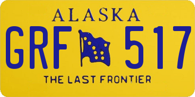 AK license plate GRF517