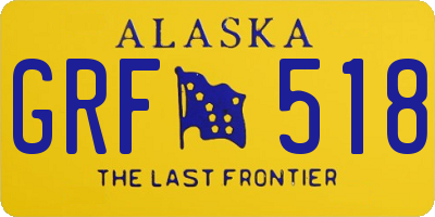 AK license plate GRF518