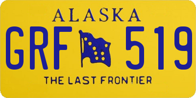 AK license plate GRF519