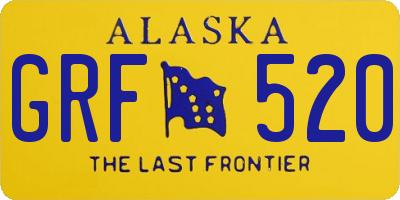 AK license plate GRF520