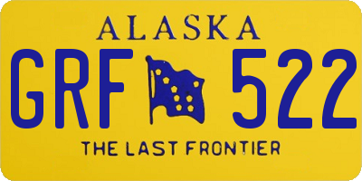 AK license plate GRF522