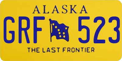 AK license plate GRF523