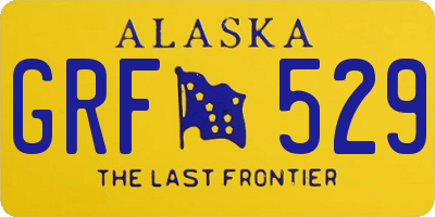 AK license plate GRF529