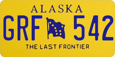 AK license plate GRF542