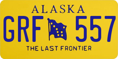 AK license plate GRF557