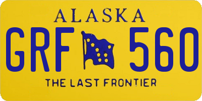 AK license plate GRF560