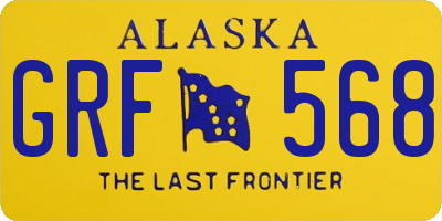 AK license plate GRF568