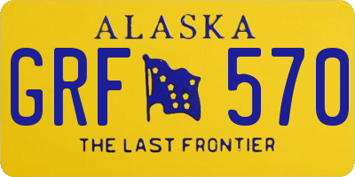 AK license plate GRF570