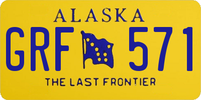 AK license plate GRF571