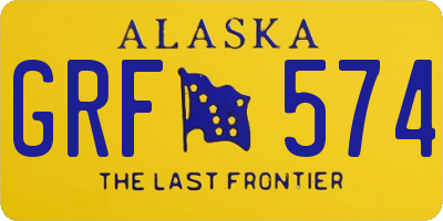 AK license plate GRF574