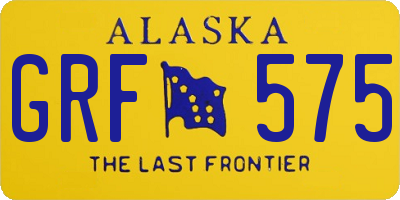 AK license plate GRF575