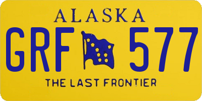 AK license plate GRF577