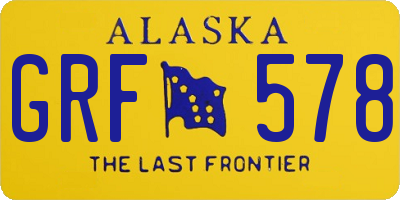 AK license plate GRF578