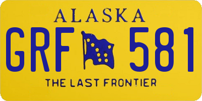 AK license plate GRF581