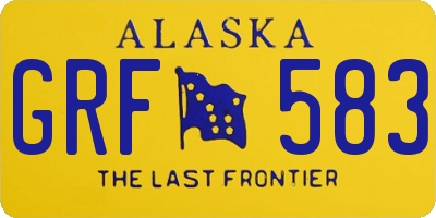 AK license plate GRF583