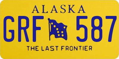 AK license plate GRF587