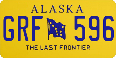 AK license plate GRF596