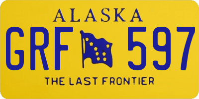AK license plate GRF597