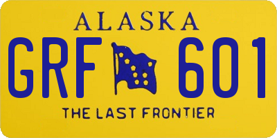 AK license plate GRF601