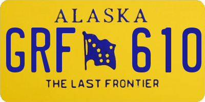 AK license plate GRF610