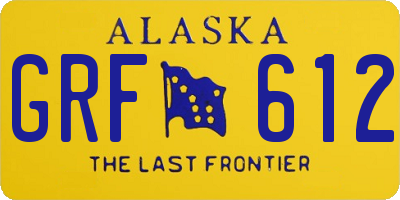 AK license plate GRF612