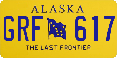 AK license plate GRF617