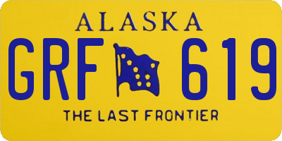 AK license plate GRF619