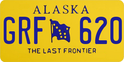 AK license plate GRF620