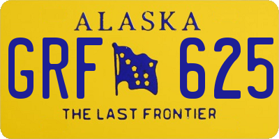 AK license plate GRF625