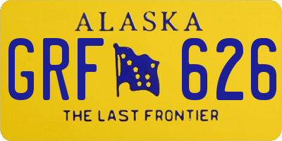 AK license plate GRF626