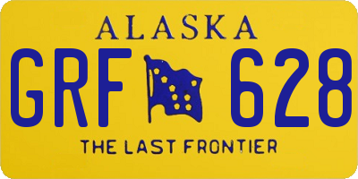 AK license plate GRF628