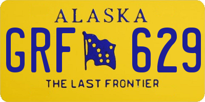 AK license plate GRF629