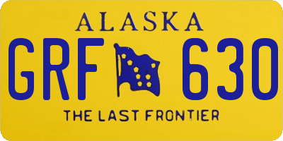 AK license plate GRF630