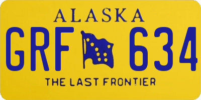 AK license plate GRF634