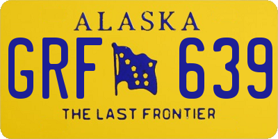 AK license plate GRF639