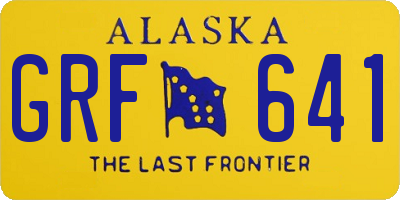 AK license plate GRF641