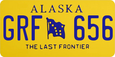 AK license plate GRF656
